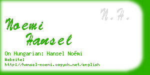 noemi hansel business card